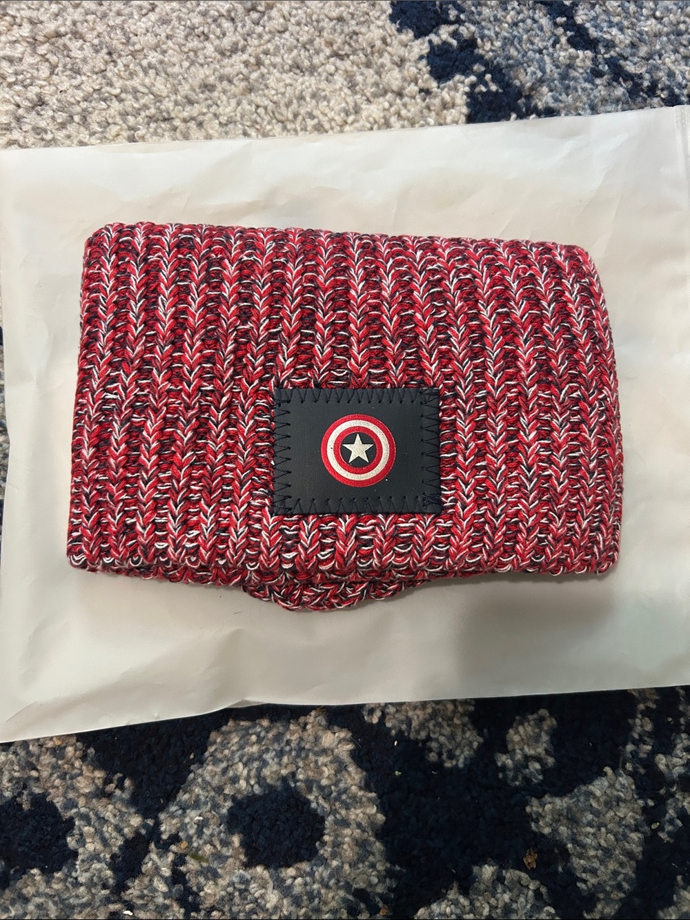 Love Your Melon Red Captain America Beanie